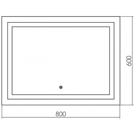 Зеркало MIXLINE Ливия-2 800x600 с LED подсветкой и подогревом