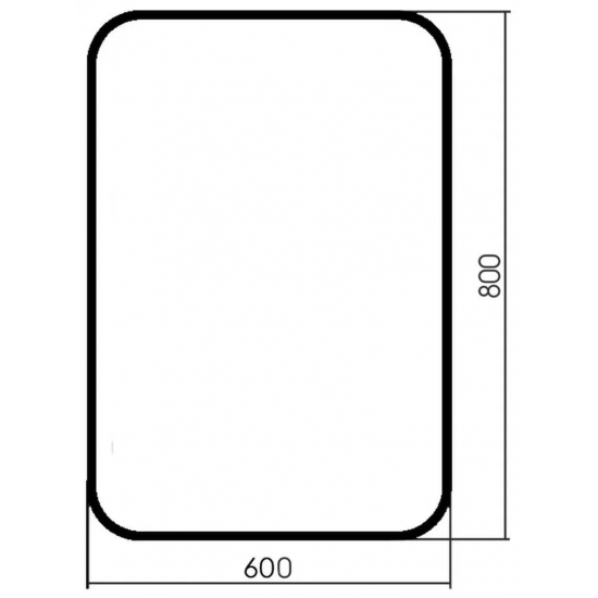 Зеркало MIXLINE Мальта-лофт 600x800 пластиковая рама черная