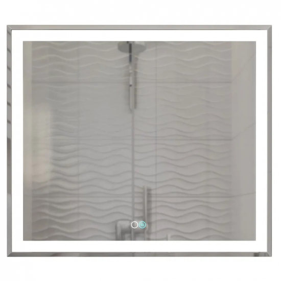 Зеркало MIXLINE Минио-2 800x700 сенсорный выключатель, светодиодная подсветка + подогрев