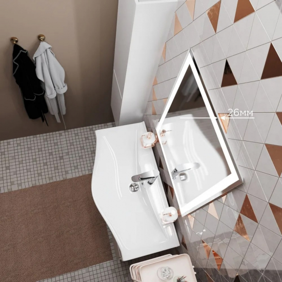 Зеркало MIXLINE Минио 600x800 с LED подсветкой и фацетом