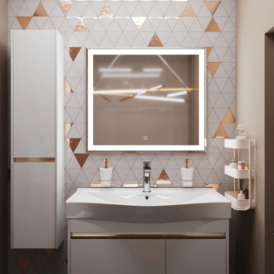 Зеркало MIXLINE Минио 800x700 с LED подсветкой и фацетом