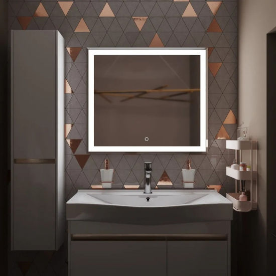 Зеркало MIXLINE Минио 800x700 с LED подсветкой и фацетом