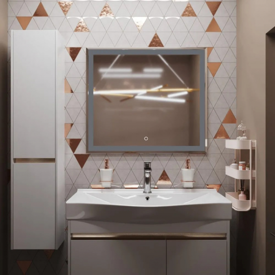 Зеркало MIXLINE Минио 800x700 с LED подсветкой и фацетом