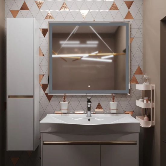 Зеркало MIXLINE Минио 900x800 с LED подсветкой и фацетом