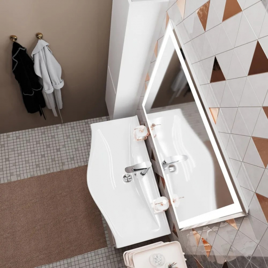 Зеркало MIXLINE Минио 900x800 с LED подсветкой и фацетом