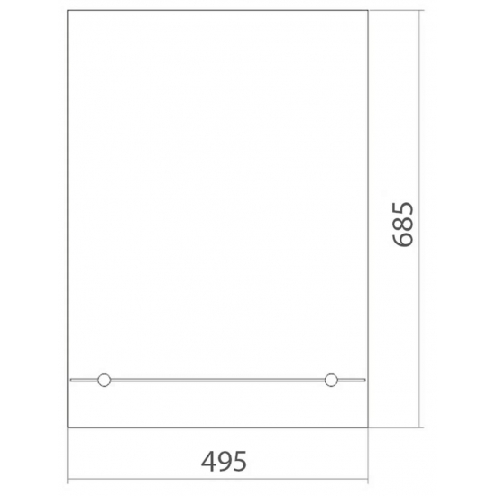 Зеркало MIXLINE Модерн-Люкс 495x685 с полкой и фацетом
