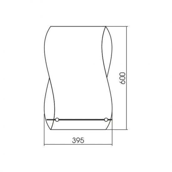 Зеркало MIXLINE Опал 395x600 с полкой 