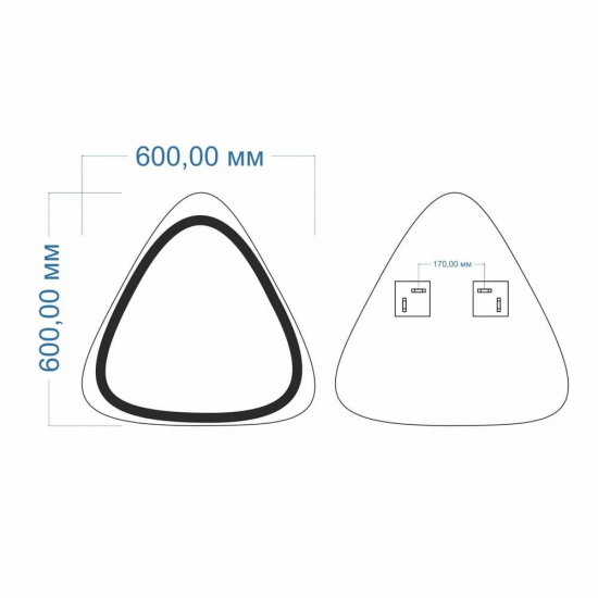 Зеркало MIXLINE Остия 600x600 с гравировкой