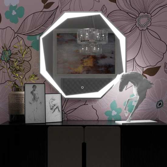Зеркало MIXLINE Оттавия 800x800 с LED подсветкой и фацетом
