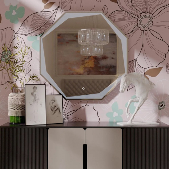 Зеркало MIXLINE Оттавия 800x800 с LED подсветкой и фацетом