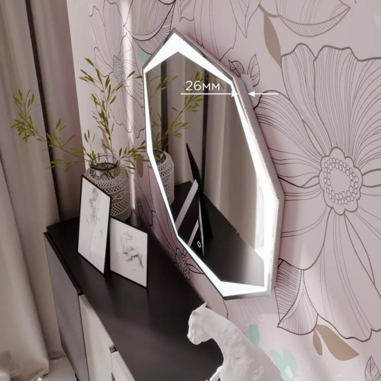 Зеркало MIXLINE Оттавия 800x800 с LED подсветкой и фацетом