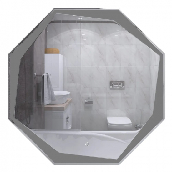 Зеркало MIXLINE Оттавия 800x800 с LED подсветкой и фацетом