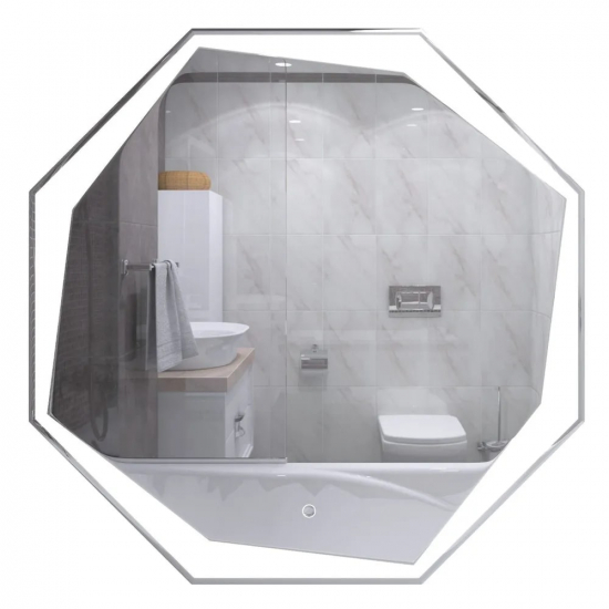Зеркало MIXLINE Оттавия 800x800 с LED подсветкой и фацетом