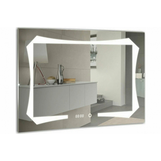 Зеркало MIXLINE Отто 800x600 с LED подсветкой + часы