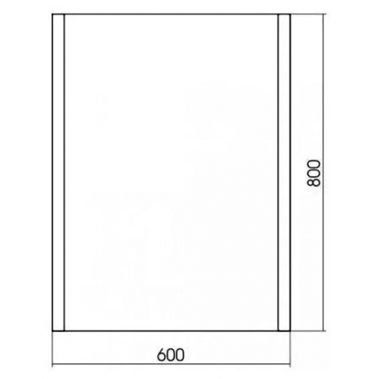 Зеркало MIXLINE Серенити 600x800 с багетом и тоннельной LED подстветкой