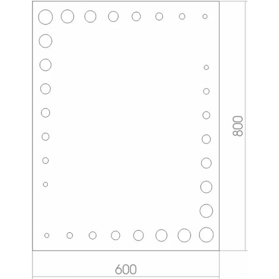 Зеркало MIXLINE Шанель 600x800 с LED подсветкой