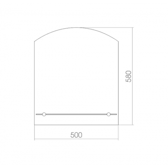 Зеркало MIXLINE Шанс 500x580 с полкой