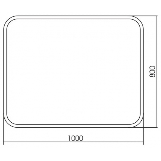 Зеркало MIXLINE Стив 1000x800 с LED подсветкой