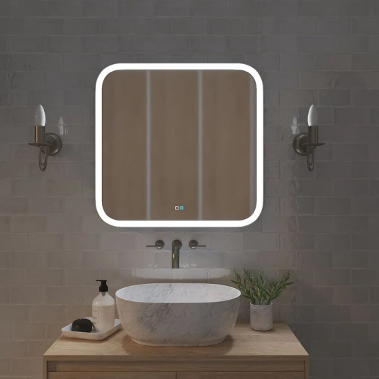 Зеркало MIXLINE Стив-2 700x685 с LED подсветкой и подогревом