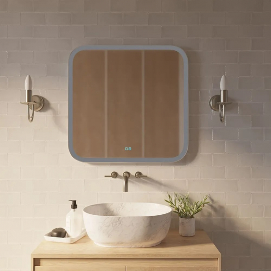 Зеркало MIXLINE Стив-2 700x685 с LED подсветкой и подогревом