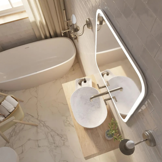 Зеркало MIXLINE Стив-2 700x685 с LED подсветкой и подогревом