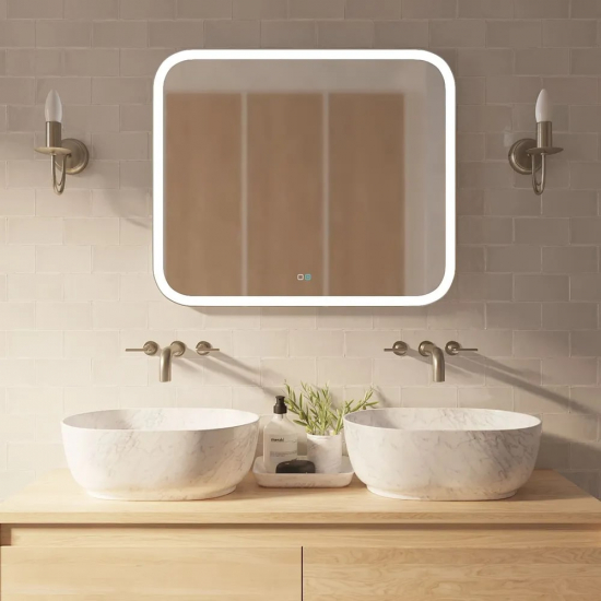 Зеркало MIXLINE Стив-2 800x685 с LED подсветкой и подогревом