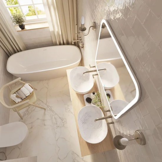 Зеркало MIXLINE Стив-2 800x685 с LED подсветкой и подогревом