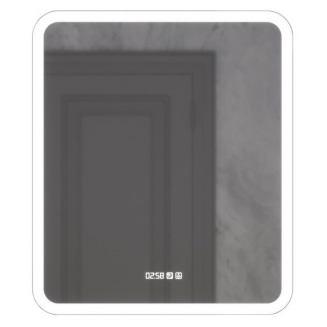 Зеркало MIXLINE Стив-3 600x700 с LED подсветкой, часами и подогревом