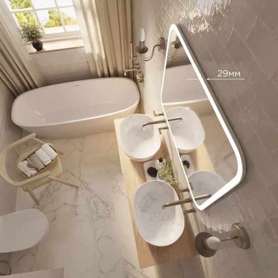 Зеркало MIXLINE Стив 915x685 с LED подсветкой