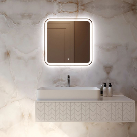 Зеркало MIXLINE Стив-Лайт 700x685 с LED подсветкой