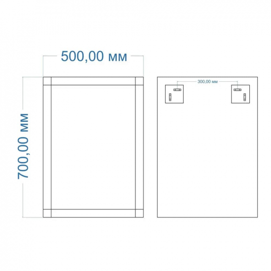 Зеркало MIXLINE Стронг 500x700 с гравировкой