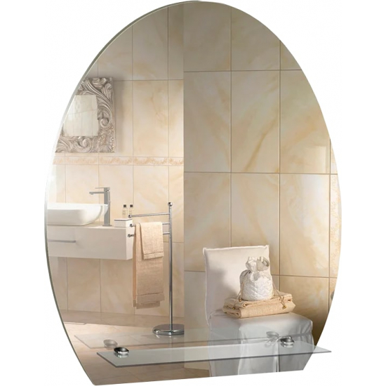 Зеркало MIXLINE Уют 490x580 с полкой