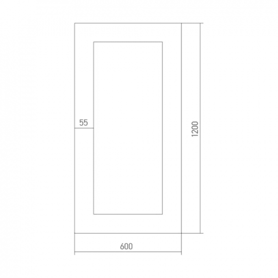 Зеркало MIXLINE Венге 600x1200 с багетом 