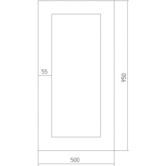 Зеркало MIXLINE Верона 500x950 с багетом