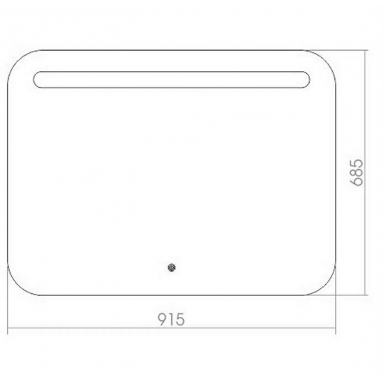 Зеркало MIXLINE Веста 915x685 с LED подсветкой