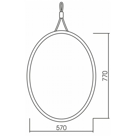 Зеркало MIXLINE Вестерн 570x770 мм декор-канат
