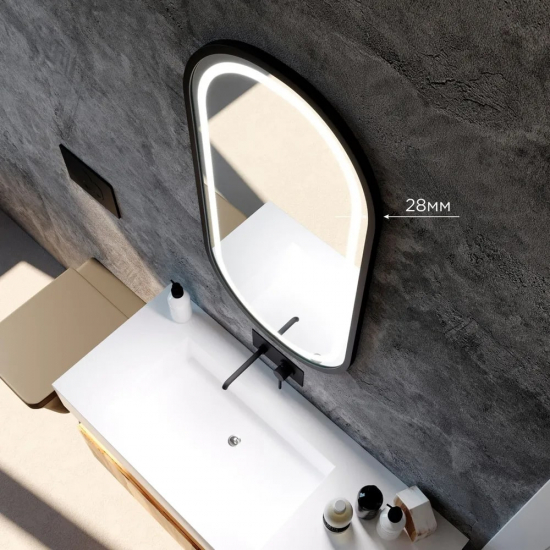 Зеркало MIXLINE Виола-лофт 500x1000 пластик рама, с LED подсветкой