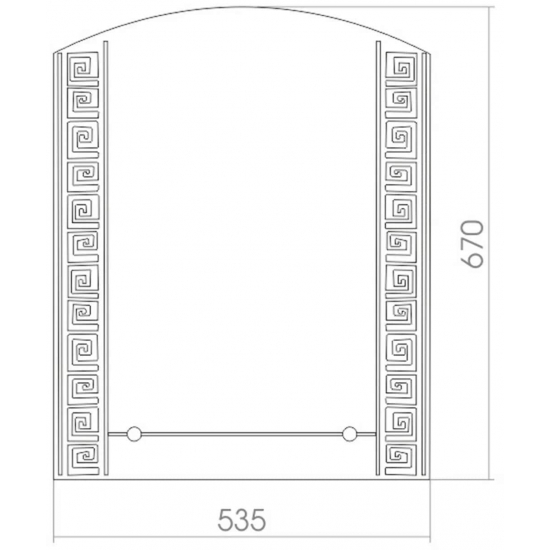 Зеркало MIXLINE Восток 535x670 с полкой, пескоструйный рисунок
