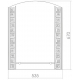 Зеркало MIXLINE Восток 535x670 с полкой, пескоструйный рисунок