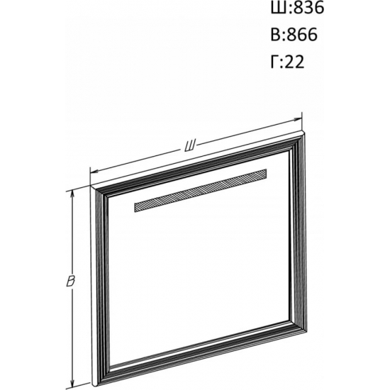 Зеркало OPADIRIS Карат 80 золотая патина