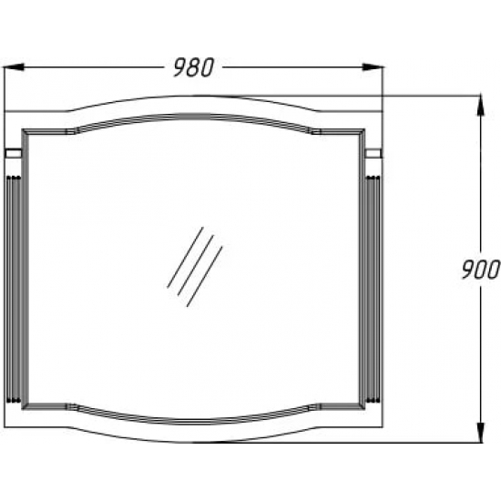 Зеркало OPADIRIS Лаура 100 белое с патиной