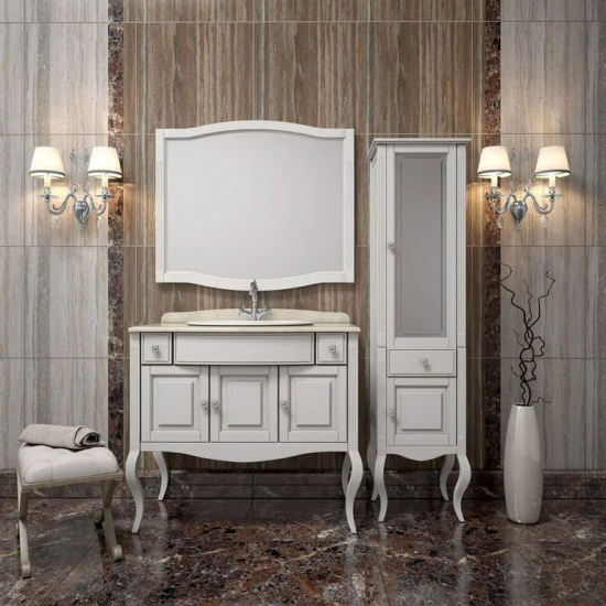 Зеркало OPADIRIS Лаура 120 белое матовое