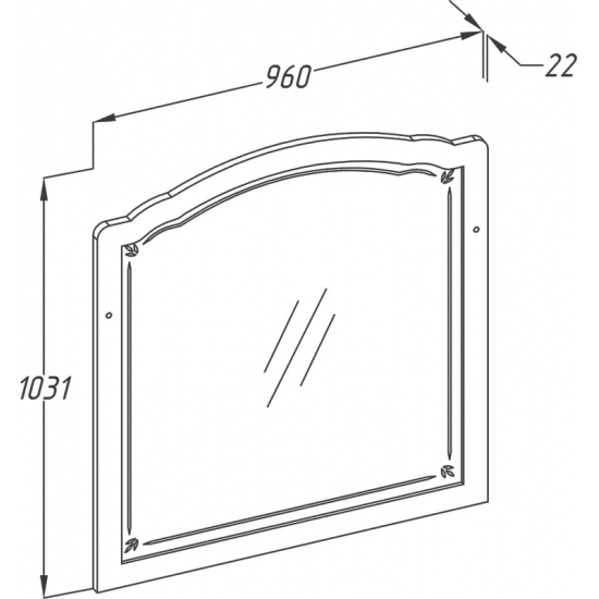 Зеркало OPADIRIS Лоренцо 100 белое матовое
