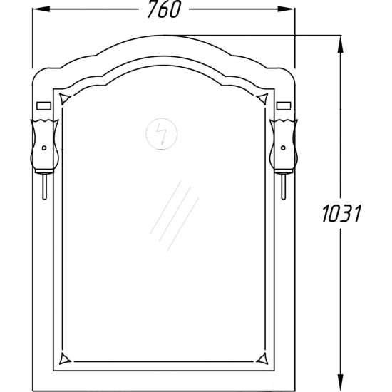 Зеркало OPADIRIS Лоренцо 80 белое матовое