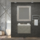 Зеркало OPADIRIS Луиджи 90 с подсветкой, серое матовое