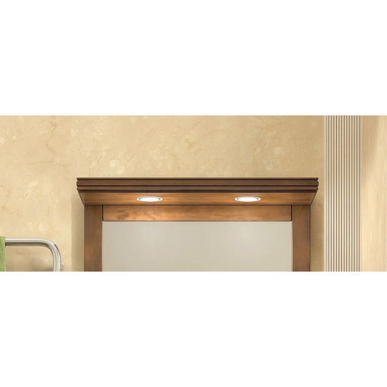 Зеркало OPADIRIS Мираж 80 светлый орех, с козырьком