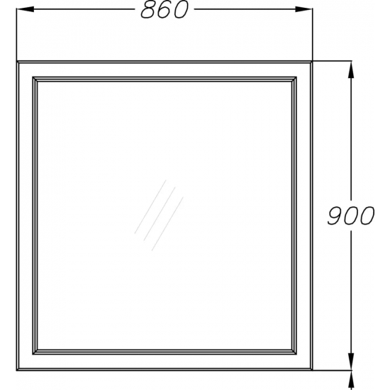 Зеркало OPADIRIS Омега 85 слоновая кость