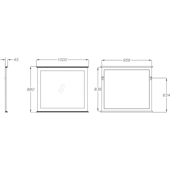 Зеркало OPADIRIS Палермо 100 белое матовое