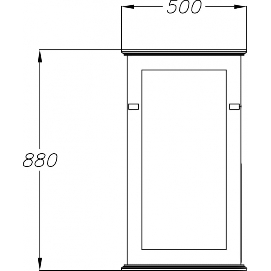 Зеркало OPADIRIS Палермо 50 белое матовое