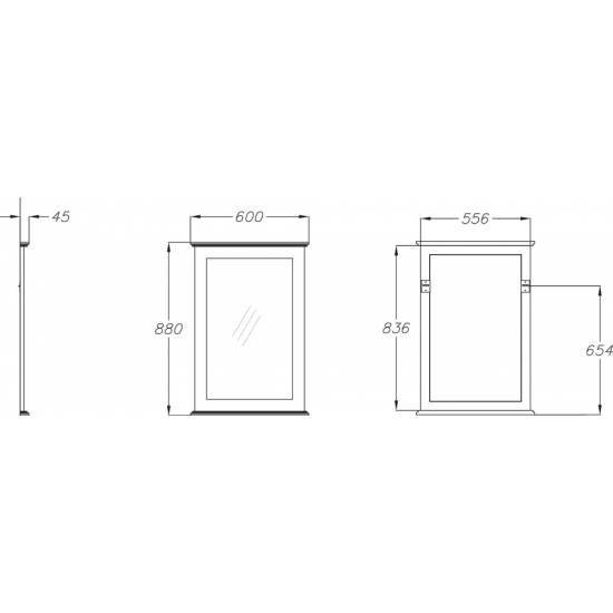 Зеркало OPADIRIS Палермо 60 светлый орех